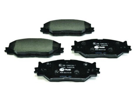 Тормозные колодки дисковые, комплект HELLA 8DB 355 012-241