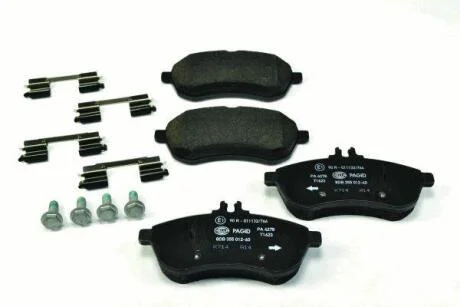 Тормозные колодки дисковые, комплект HELLA 8DB 355 012-601