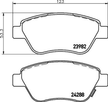 Тормозные колодки дисковые, комплект HELLA 8DB 355 012-831