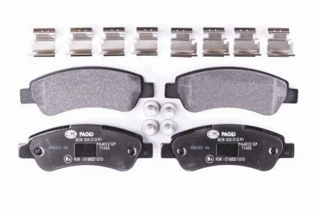 Тормозные колодки дисковые, комплект HELLA 8DB 355 012-911