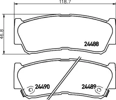 Тормозные колодки дисковые, комплект HELLA 8DB 355 013-081