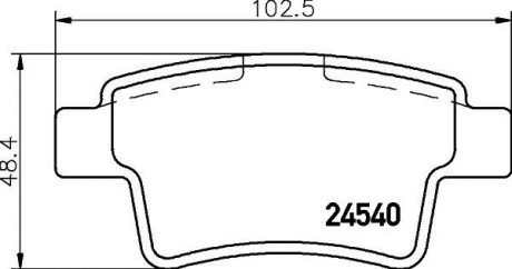 Тормозные колодки дисковые, комплект HELLA 8DB 355 013-361