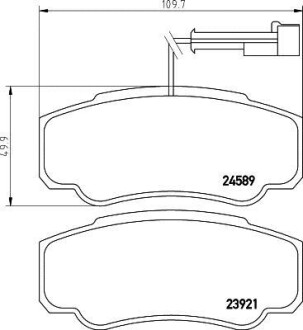 Тормозные колодки дисковые, комплект HELLA 8DB 355 013-511