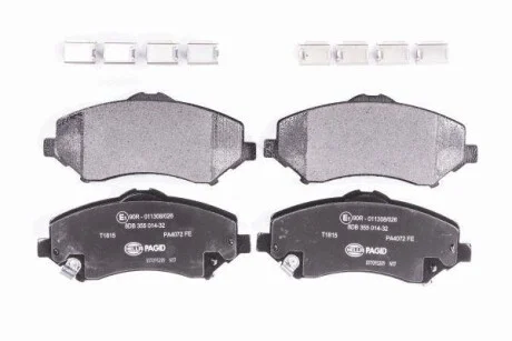 Тормозные колодки дисковые, комплект HELLA 8DB 355 014-321