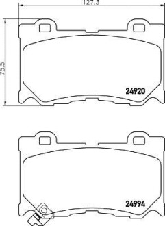 Тормозные колодки дисковые, комплект HELLA 8DB 355 014-841