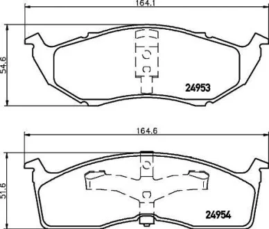 Тормозные колодки дисковые, комплект HELLA 8DB 355 014-971