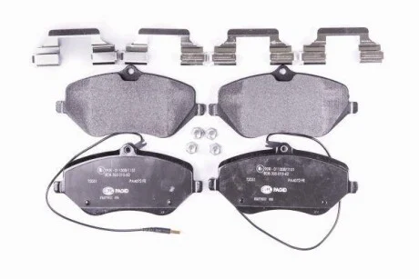 Тормозные колодки дисковые, комплект HELLA 8DB 355 015-621