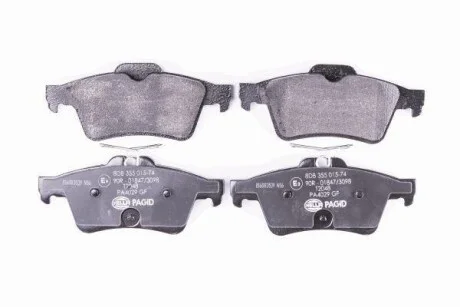 Тормозные колодки дисковые, комплект HELLA 8DB 355 015-741