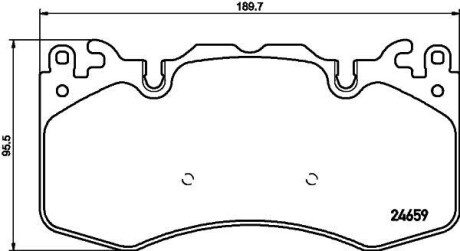 Тормозные колодки дисковые, комплект HELLA 8DB 355 016-151