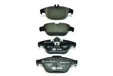 Тормозные колодки дисковые, комплект HELLA 8DB 355 016-281