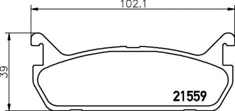 Тормозные колодки дисковые, комплект HELLA 8DB 355 016-601