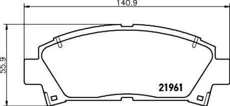 Тормозные колодки дисковые, комплект HELLA 8DB 355 016-721