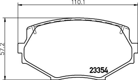 Тормозные колодки дисковые, комплект HELLA 8DB 355 016-861