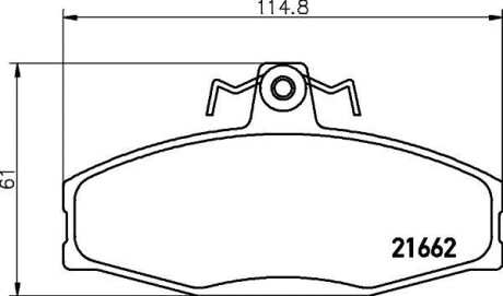 Тормозные колодки дисковые, комплект HELLA 8DB 355 017-931