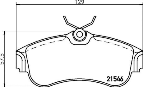 Тормозные колодки дисковые, комплект HELLA 8DB 355 018-011