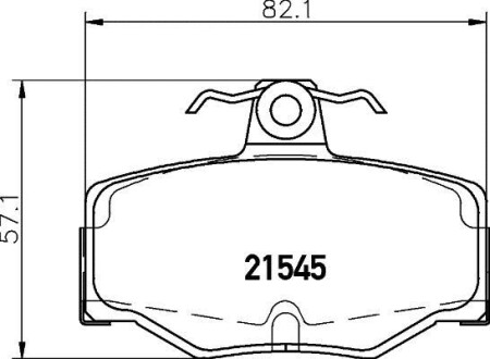 Тормозные колодки дисковые, комплект HELLA 8DB 355 018-021