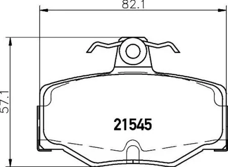 Тормозные колодки дисковые, комплект HELLA 8DB 355 018-021