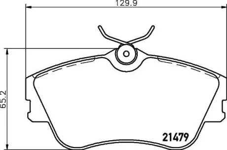 Тормозные колодки дисковые, комплект HELLA 8DB 355 018-071