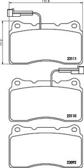 Тормозные колодки дисковые, комплект HELLA 8DB 355 018-361