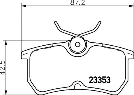 Тормозные колодки дисковые, комплект HELLA 8DB 355 018-411