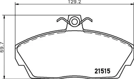 Тормозные колодки дисковые, комплект HELLA 8DB 355 018-431