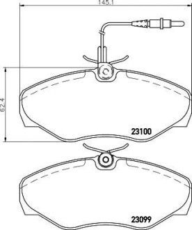 Тормозные колодки дисковые, комплект HELLA 8DB 355 018-501