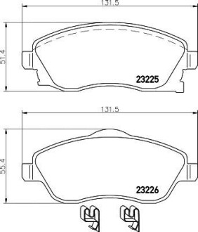 Тормозные колодки дисковые, комплект HELLA 8DB 355 018-511