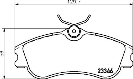 Тормозные колодки дисковые, комплект HELLA 8DB 355 018-541