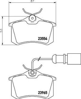 Тормозные колодки дисковые, комплект HELLA 8DB 355 018-601