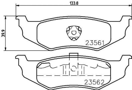 Тормозные колодки дисковые, комплект HELLA 8DB 355 018-661