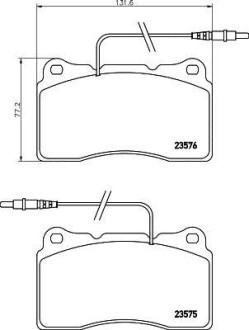 Тормозные колодки дисковые, комплект HELLA 8DB 355 018-671