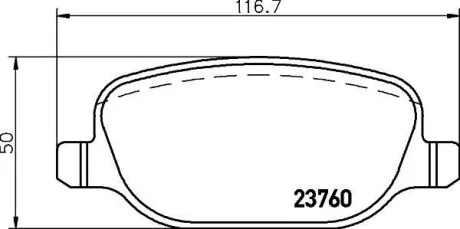Тормозные колодки дисковые, комплект HELLA 8DB 355 018-771