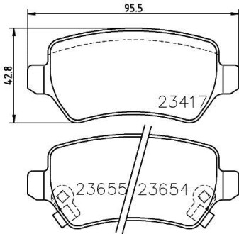 Тормозные колодки дисковые, комплект HELLA 8DB 355 018-781