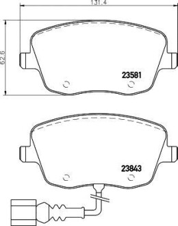 Тормозные колодки дисковые, комплект HELLA 8DB 355 018-811