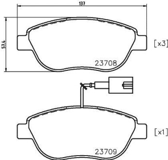 Тормозные колодки дисковые, комплект HELLA 8DB 355 018-831