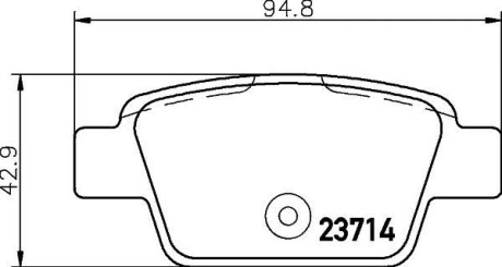 Тормозные колодки дисковые, комплект HELLA 8DB 355 018-851