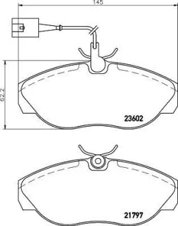 Тормозные колодки дисковые, комплект HELLA 8DB 355 018-891
