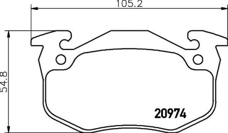 Тормозные колодки дисковые, комплект HELLA 8DB 355 018-951