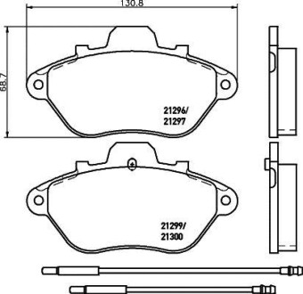 Тормозные колодки дисковые, комплект HELLA 8DB 355 019-001