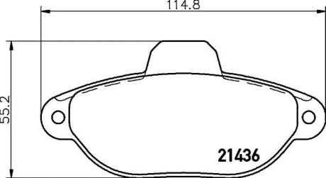 Тормозные колодки дисковые, комплект HELLA 8DB 355 019-161