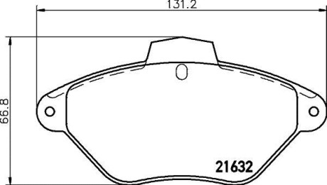 Тормозные колодки дисковые, комплект HELLA 8DB 355 019-211