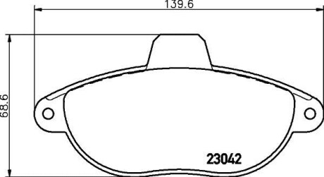 Тормозные колодки дисковые, комплект HELLA 8DB 355 019-251