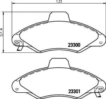 Тормозные колодки дисковые, комплект HELLA 8DB 355 019-291