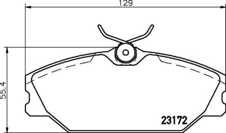 Тормозные колодки дисковые, комплект HELLA 8DB 355 019-391