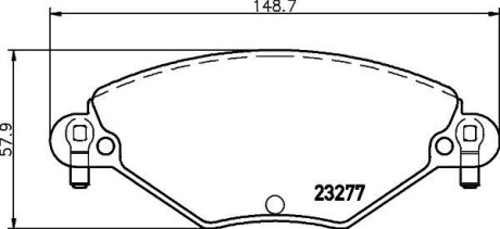 Тормозные колодки дисковые, комплект HELLA 8DB 355 019-411