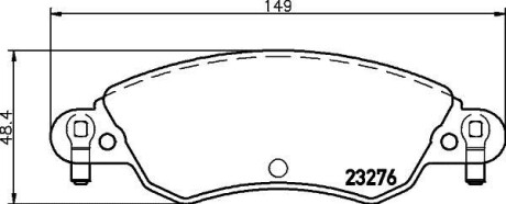 Тормозные колодки дисковые, комплект HELLA 8DB 355 019-431