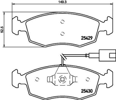 Тормозные колодки дисковые, комплект HELLA 8DB 355 019-651