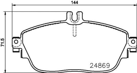 Тормозные колодки дисковые, комплект HELLA 8DB 355 019-721