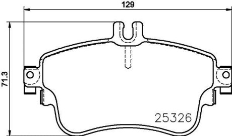 Тормозные колодки дисковые, комплект HELLA 8DB 355 019-751