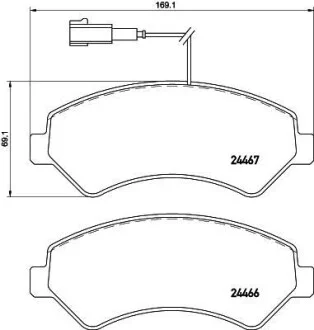 Тормозные колодки дисковые, комплект HELLA 8DB 355 019-901